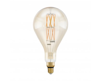Лампа светодиодная филаментная диммируемая "BIG SIZE" PS160, 8W (E27), Ø160, L305, 2100K, 806lm, янтарь