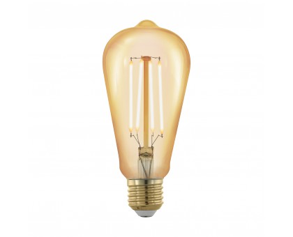 Лампа светодиодная филаментная диммируемая ST64, 4W (E27), L143, 1700K, 320lm, золотая