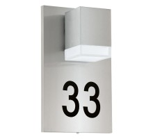 93369 Уличный светодиодный светильник настенный PARDELA 1 (номера), 1X2,5W (LED), нерж. сталь