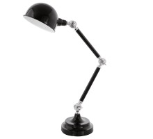 94706 Настольная лампа LASORA, 1X40W (E14), основа ?155, Н540, сталь, черный, хром