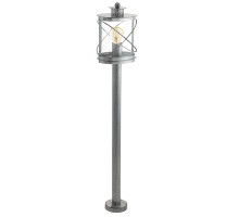Уличный светильник напольный HILBURN 1, 1х60W(E27), H1030, гальван. сталь, состарен. серебряный/пластик, прозрачный
