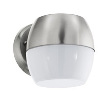 Уличный светодиодный светильник настенный ONCALA, 11W(LED), H140, L150, нержав. сталь/cатин. стекло, белый