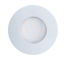 Уличный светодиодный светильник встраиваемый PINEDA-IP, 1х6W(LED), Ø78, пластик, белый