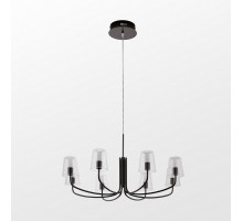 96514 Светодиод. люстра NOVENTA 1 диммир., 8х3,3W(LED), ?825, H1500, сталь, черный никель/стекло, пр