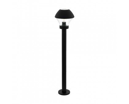 Уличный светильник напольный VERLUCCA, 1х60W(E27), Ø210, H990, гальв. сталь, черный/стекло, прозрачный, черный
