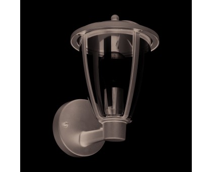 Уличный светильник настенный COMMUNERO 2, 1х60W(E27), H275, L175, лит. алюминий, черный/пластик, прозрачный