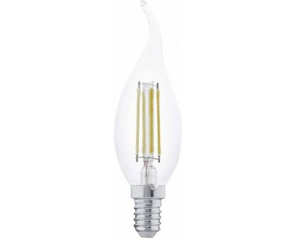 Светодиодная лампа филаментная "Свеча на ветру", 4W (Е14), 2700K, 350lm, прозрачный