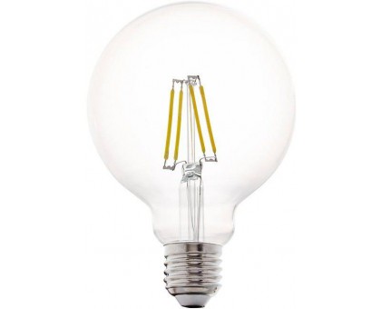 Светодиодная лампа филаментная G95, 4W (E27), 2700K, 350lm, прозрачный