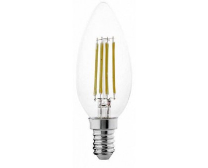 Светодиодная лампа филаментная "Cвеча", 4W (E14), 2700K, 350lm, прозрачный
