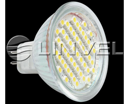 Лампа светодиодная LINVEL LS-10 48LED/3W 230V G5.3 3000K Линвел