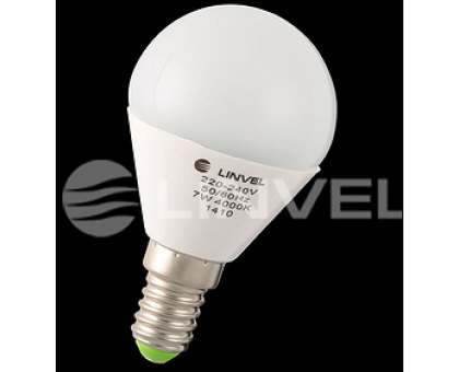 Лампа светодиодная LINVEL LS-31 7W 220V E14 4000K 600Lm шарик