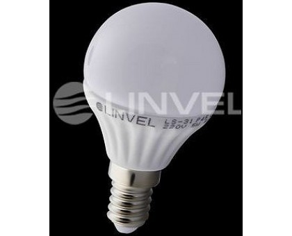 Лампа светодиодная LINVEL LS-31 7W 220V E14 6400K 600Lm шарик