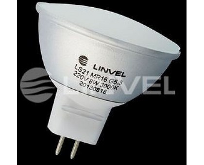 Лампа светодиодная LINVEL LS-21 9.5W 220V G5.3 MR16 3000K 450Lm