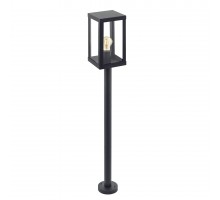 Уличный светильник напольный ALAMONTE 1, 1х60W(E27), H1015, гальван. сталь, черный/стекло