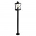 Уличный светильник напольный HILBURN, 1х60W(E27), H1030, гальван. сталь, черный/пластик, прозрачный