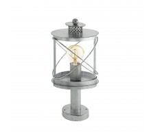 Уличный светильник напольный HILBURN 1, 1х60W(E27), H410, гальван. сталь, состарен. серебряный/пластик, прозрачный